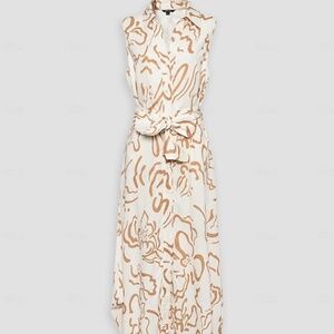 ADOR CURVE POCKET SLEEVELESS SHIRT MAXI DRESS DRESS WITH BELT